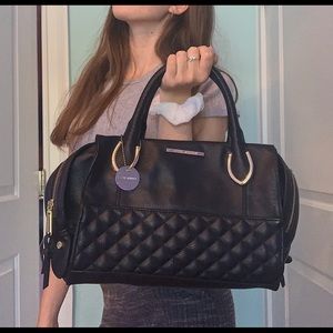 steve madden quilted black bag